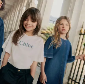 Chloé Ivory Logo Cotton T-Shirt