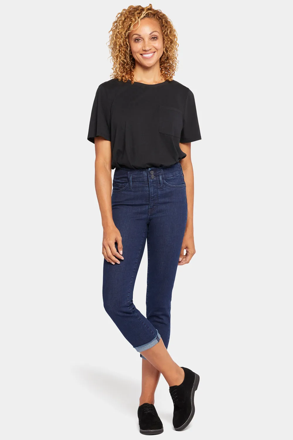 Chloe Capri Jeans In Petite - Mystique