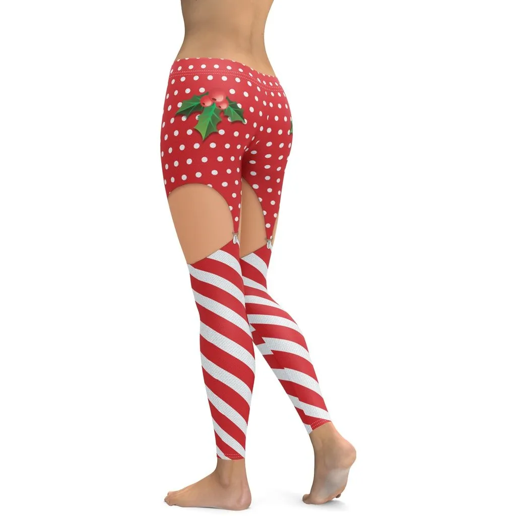 Christmas Suspenders Leggings