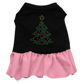 Christmas Tree Rhinestone Dress Black with Pink Med (12)