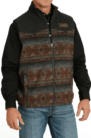 Cinch Men's Brown Multi Wooley Concealed Carry Vest MWV1543007