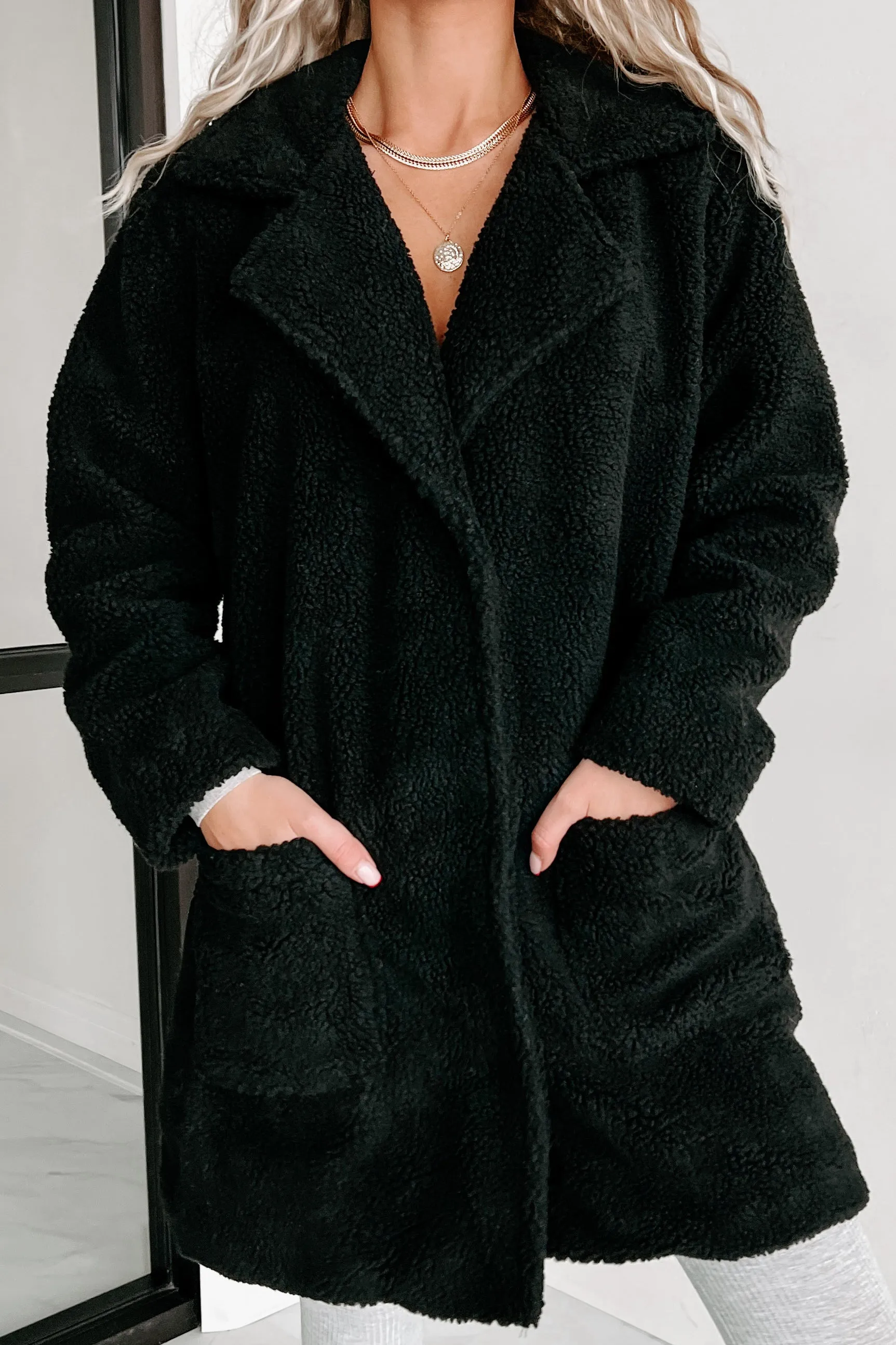 Coldest Days Teddy Coat (Black)