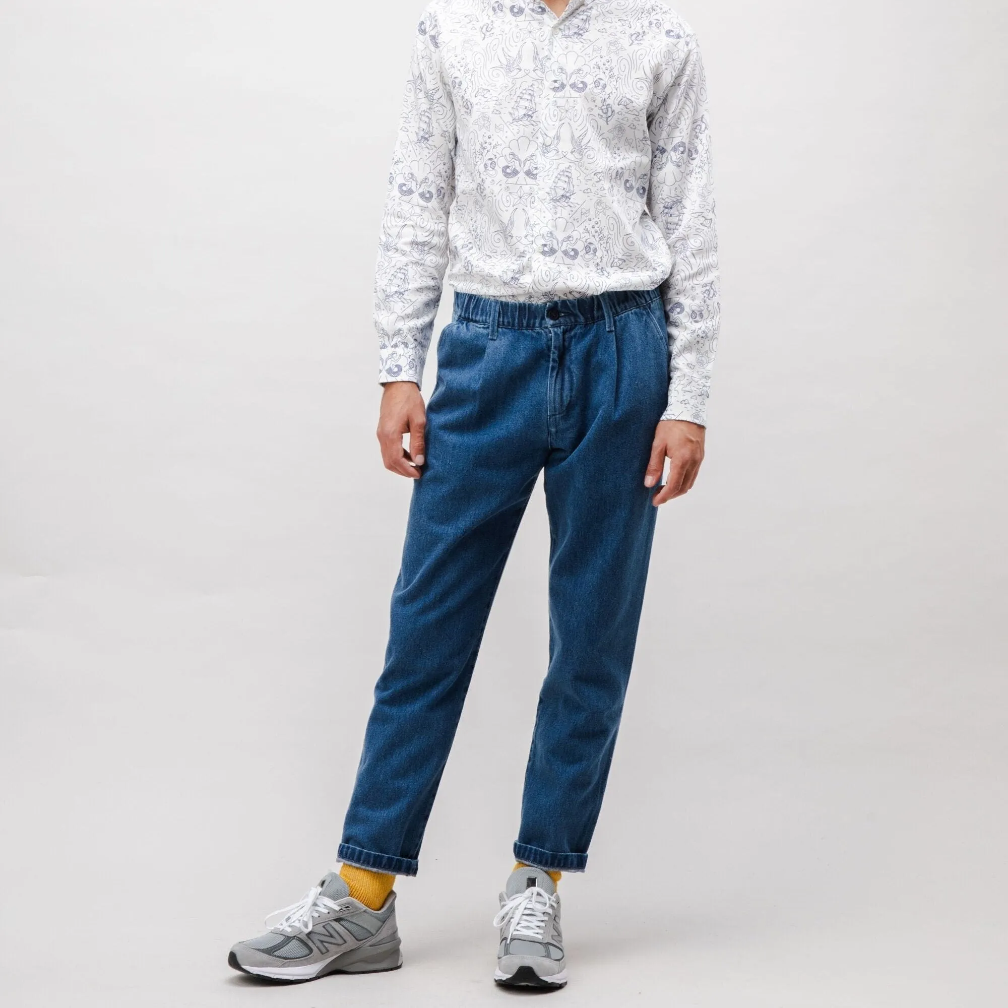 Comfort Denim Chino Pants - Indigo