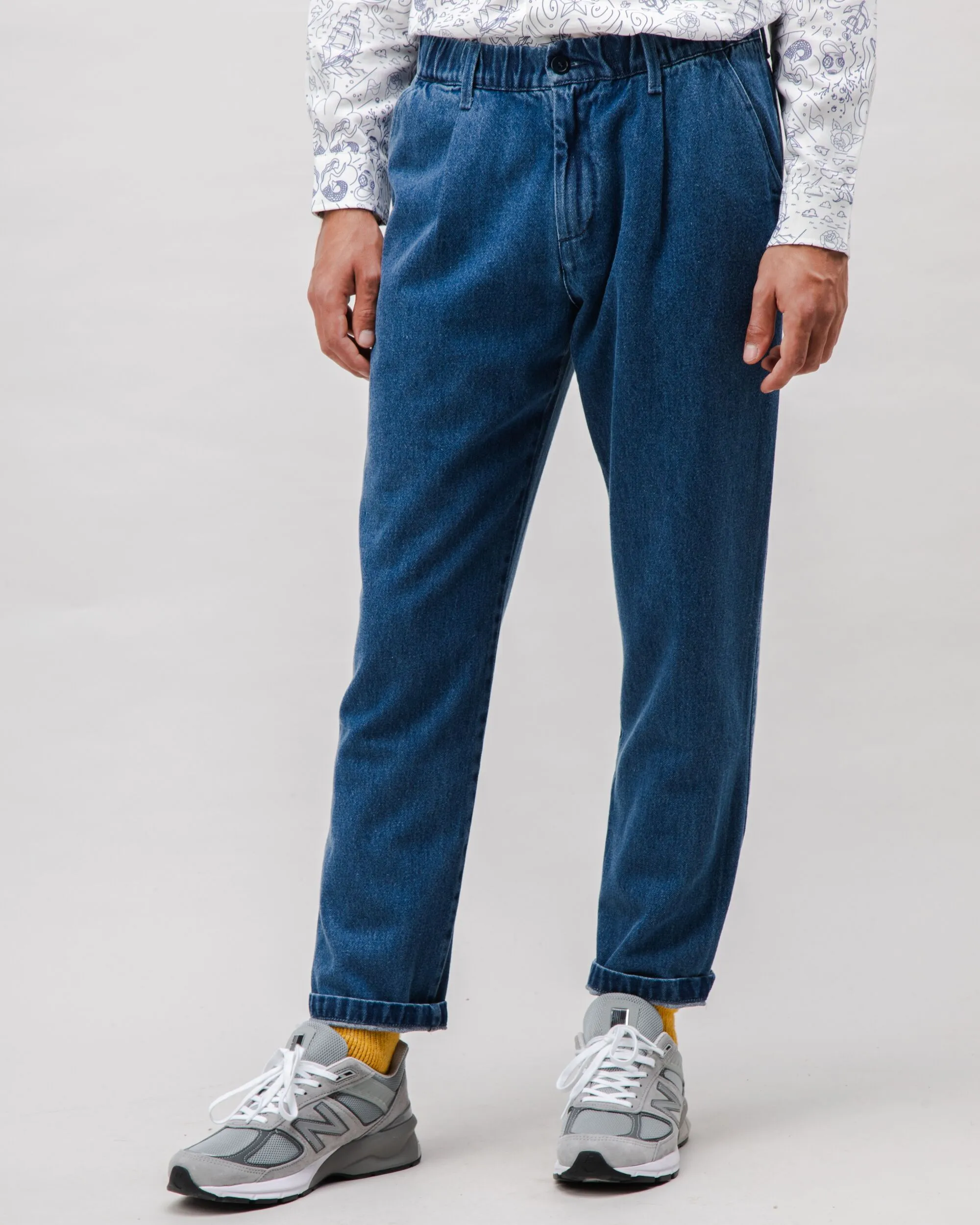 Comfort Denim Chino Pants - Indigo