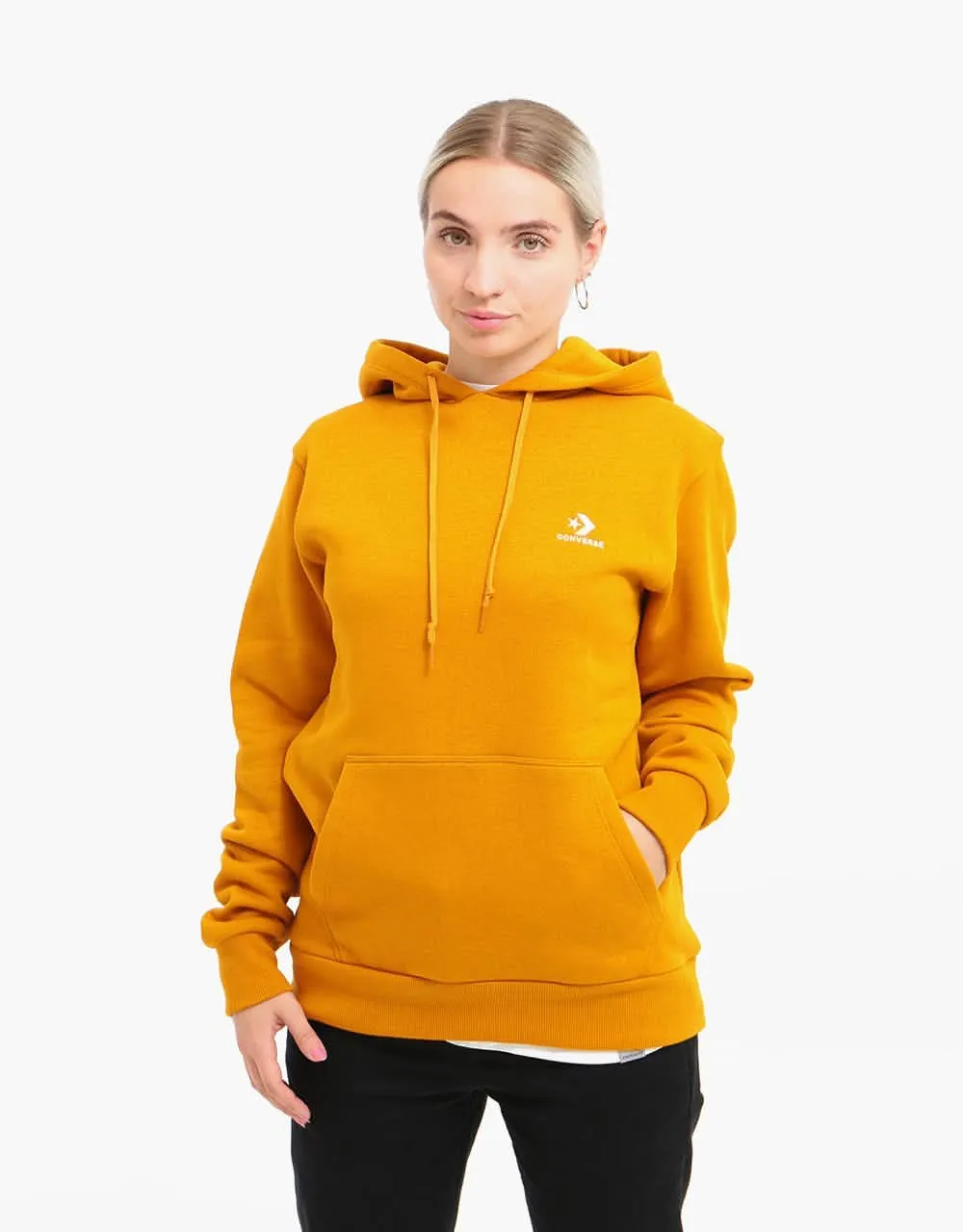 Converse Embroidered Star Chevron Pullover Hoodie - Saffron Yellow