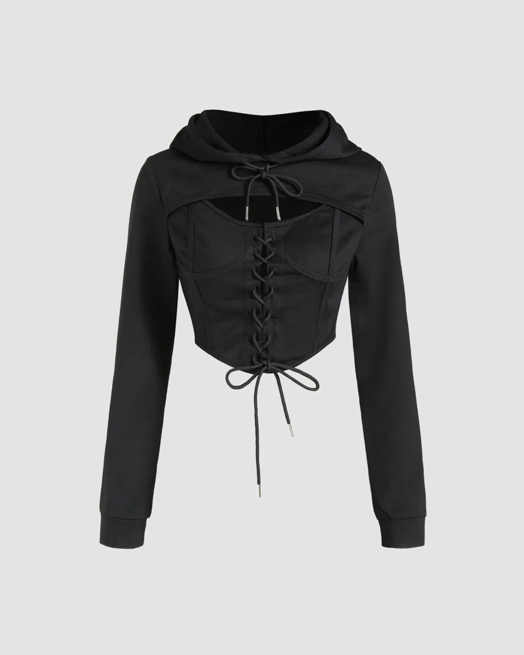 Corset Style Trending Hoodie Style Top (Copy)