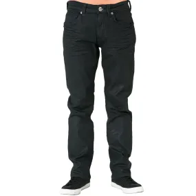 Dark Indigo Premium Coated 3D Whiskering Wash 5 Pkt Knit Denim Jeans