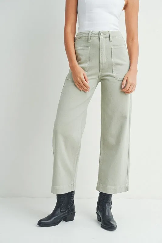 Denim Utility Pants Parsley