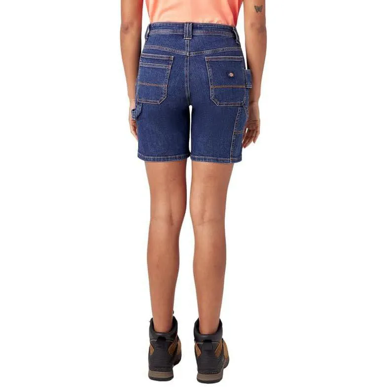 Dickies Women’s 7 Inch Relaxed Fit Denim Carpenter Shorts