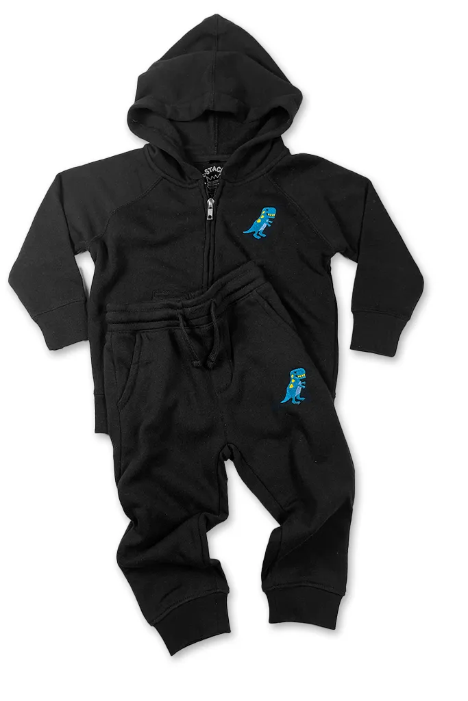 Dino Zip Up | Black