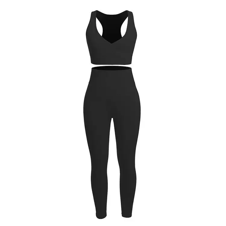 Direct sales skin-friendly gym fitness sport top wear legging bra yoga set