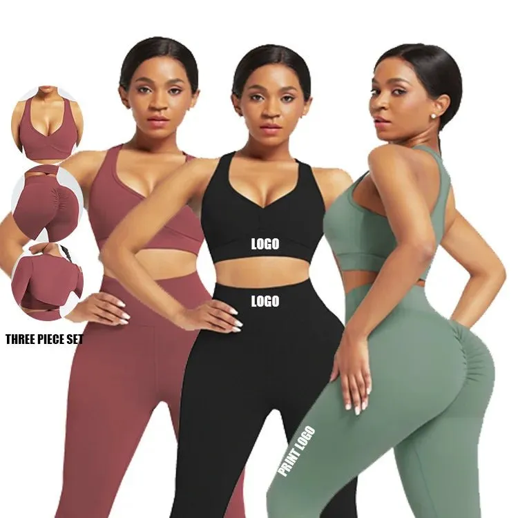 Direct sales skin-friendly gym fitness sport top wear legging bra yoga set