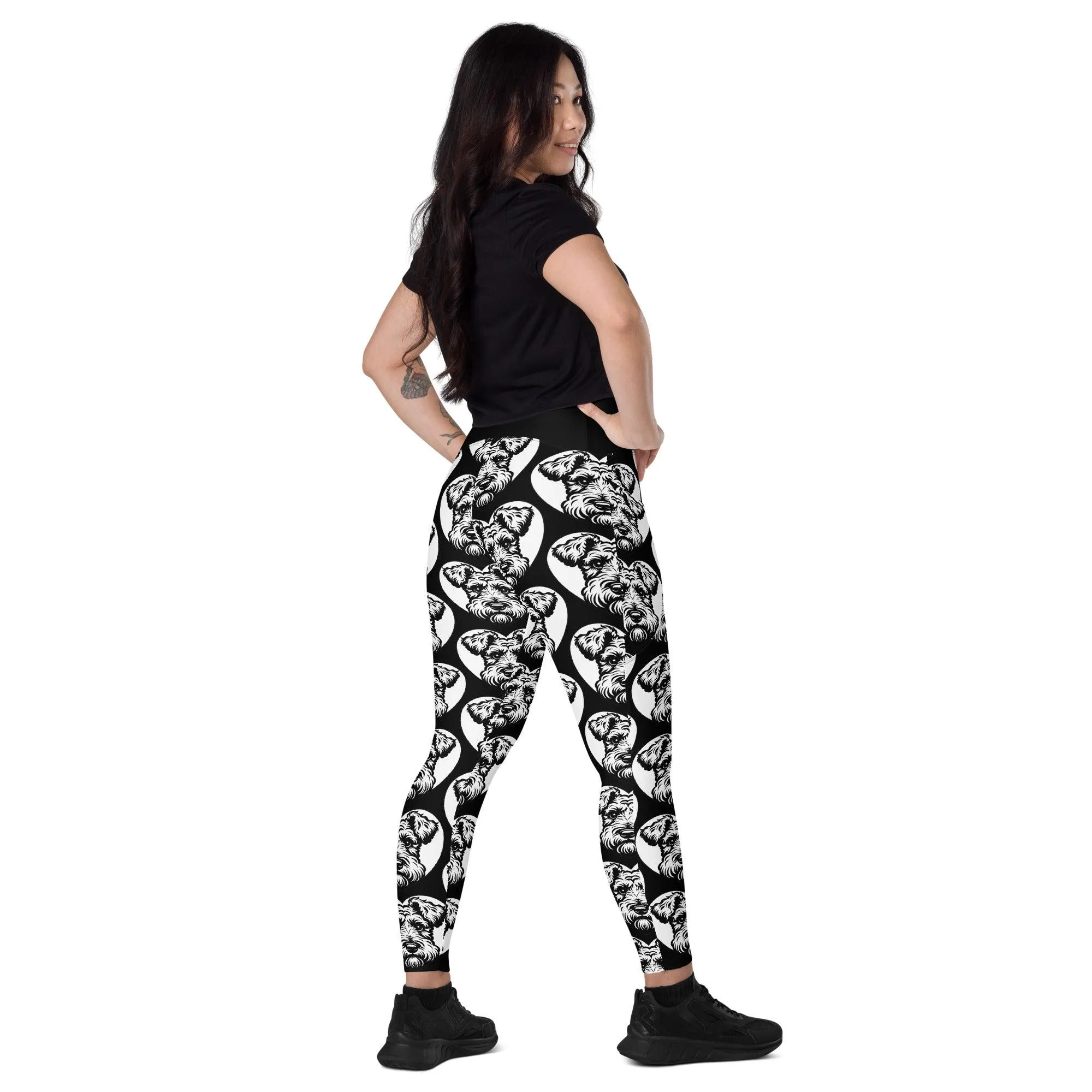 DOG BREED LEGGINGS with pockets - KERRY BLUE TERRIER - HERTTAHOUND