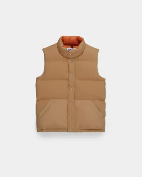 Down Italian Vest - Tan & Rust