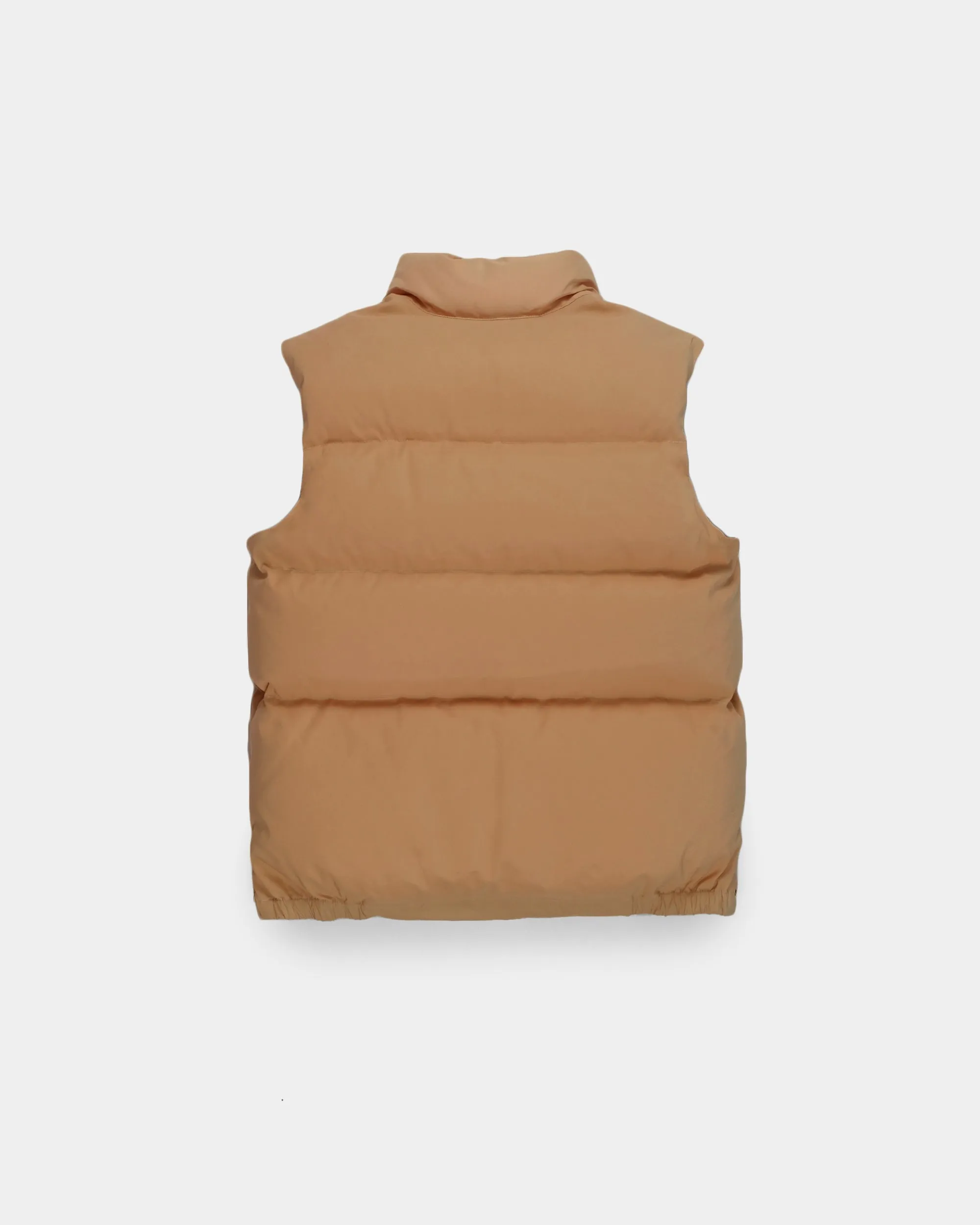 Down Italian Vest - Tan & Rust