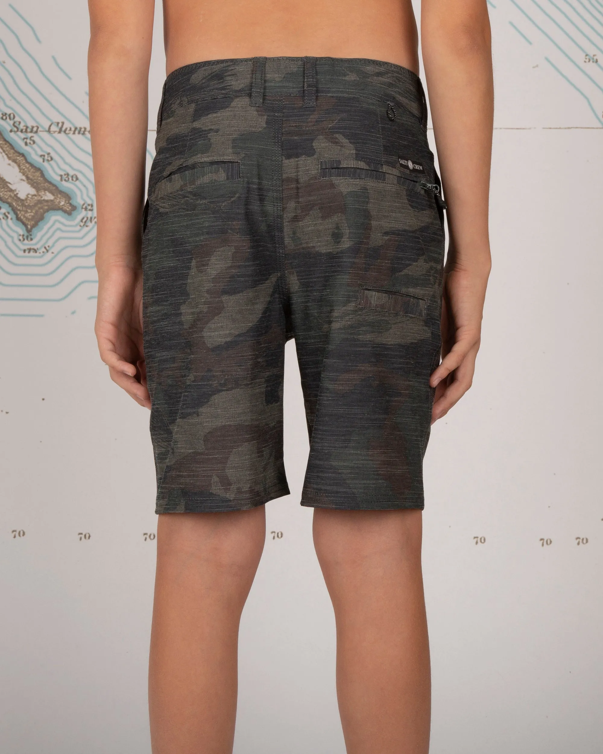 Drifter 2 Boys Camo Hybrid Short