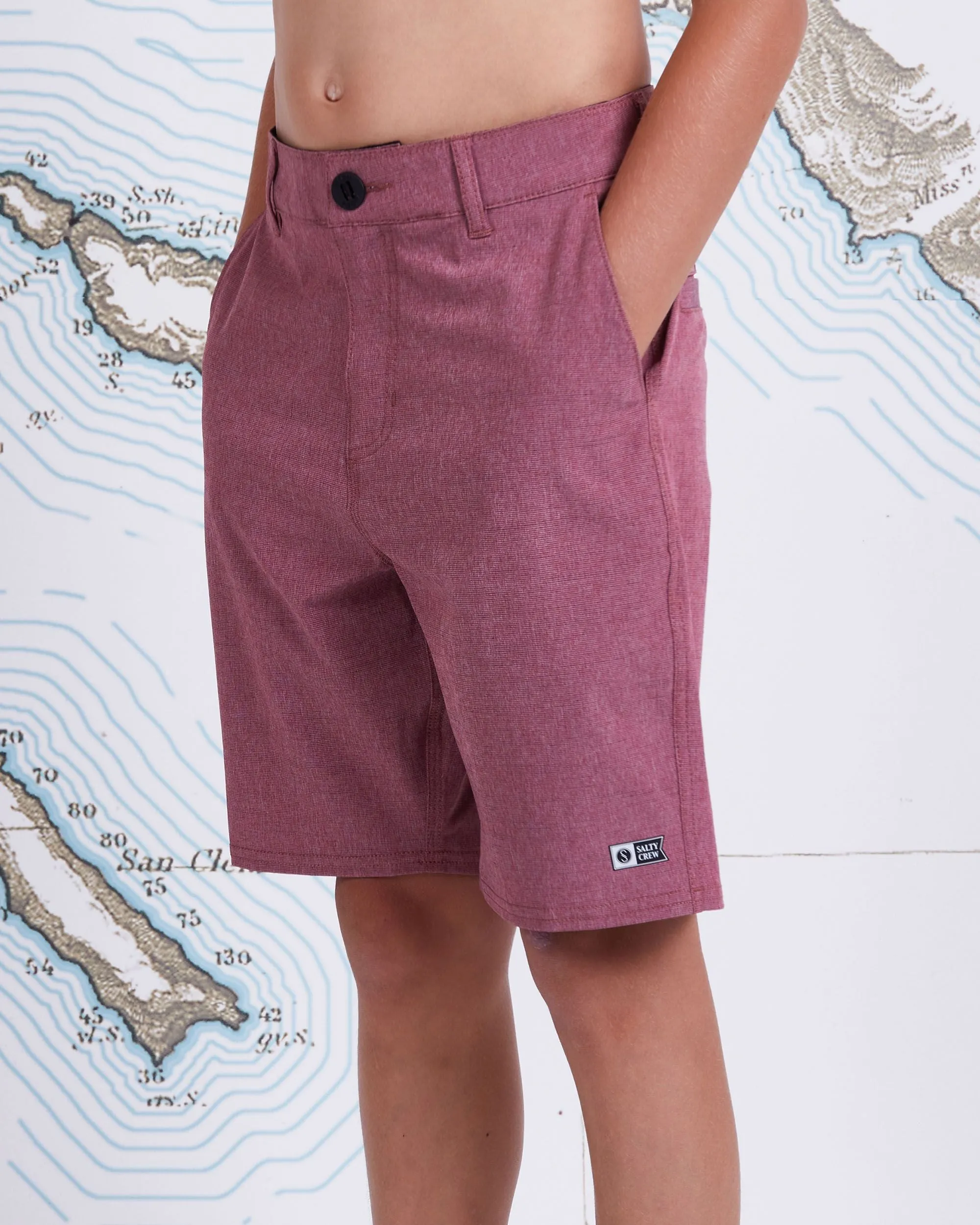 Drifter 2 Boys Redwood Hybrid Short