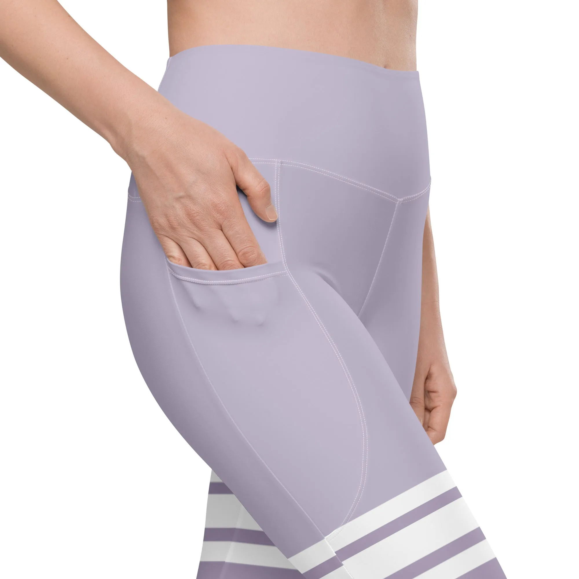 ELEVATED ESSENTIALS, THE PERFECT SIDE POCKET LEGGING THIGH HIGH PURPLE