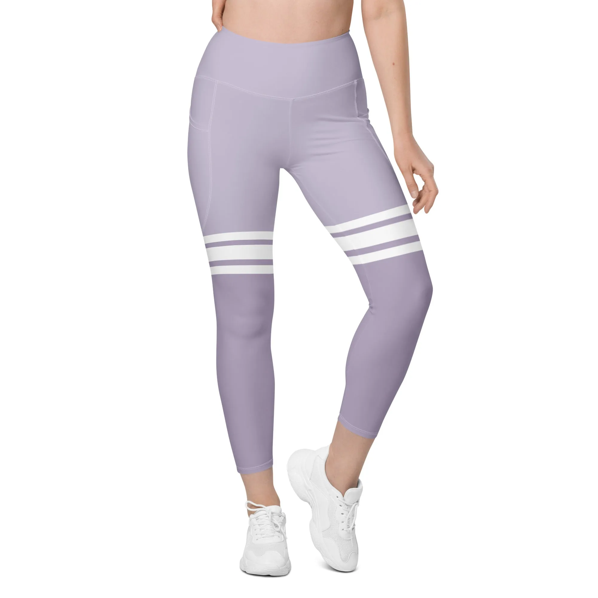 ELEVATED ESSENTIALS, THE PERFECT SIDE POCKET LEGGING THIGH HIGH PURPLE