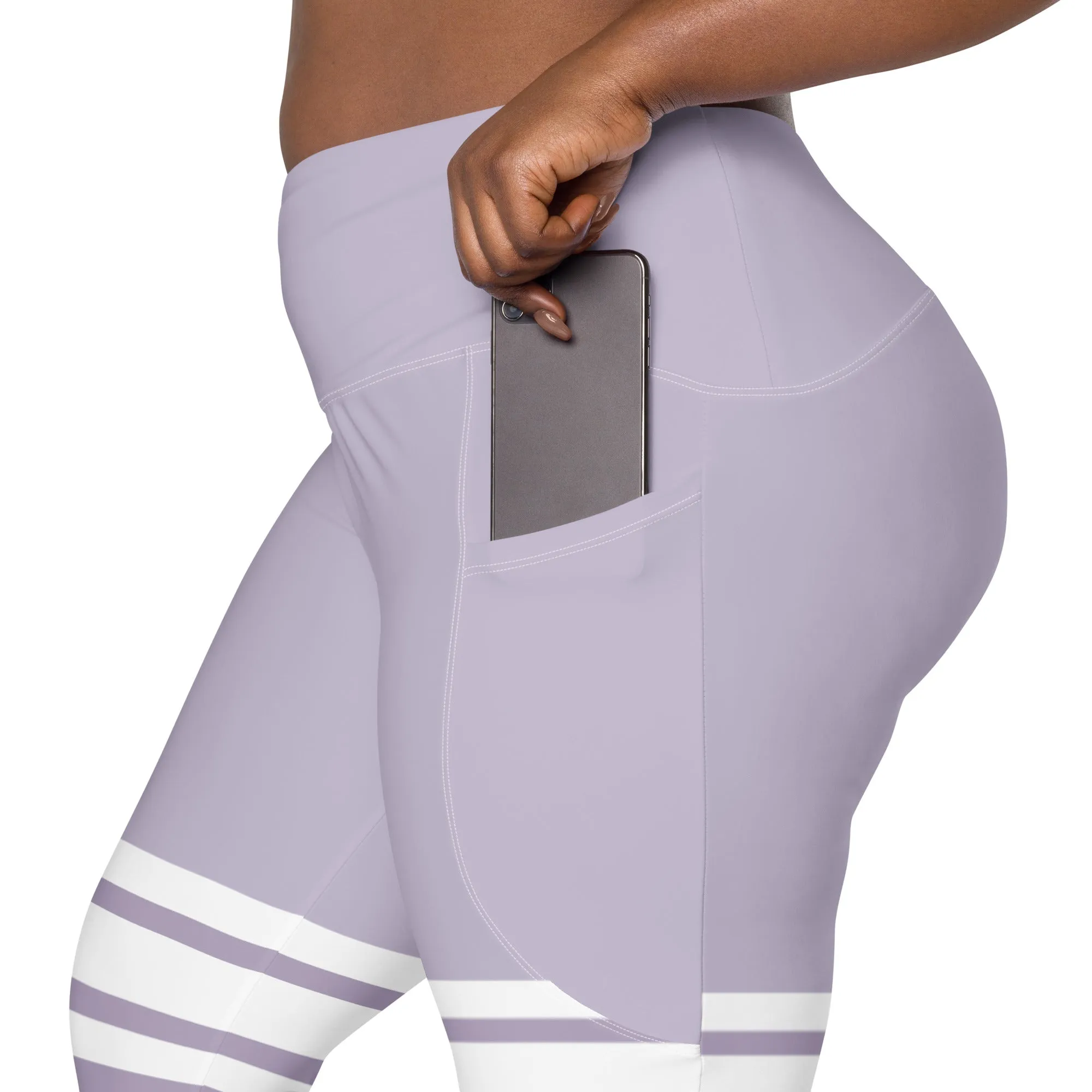 ELEVATED ESSENTIALS, THE PERFECT SIDE POCKET LEGGING THIGH HIGH PURPLE