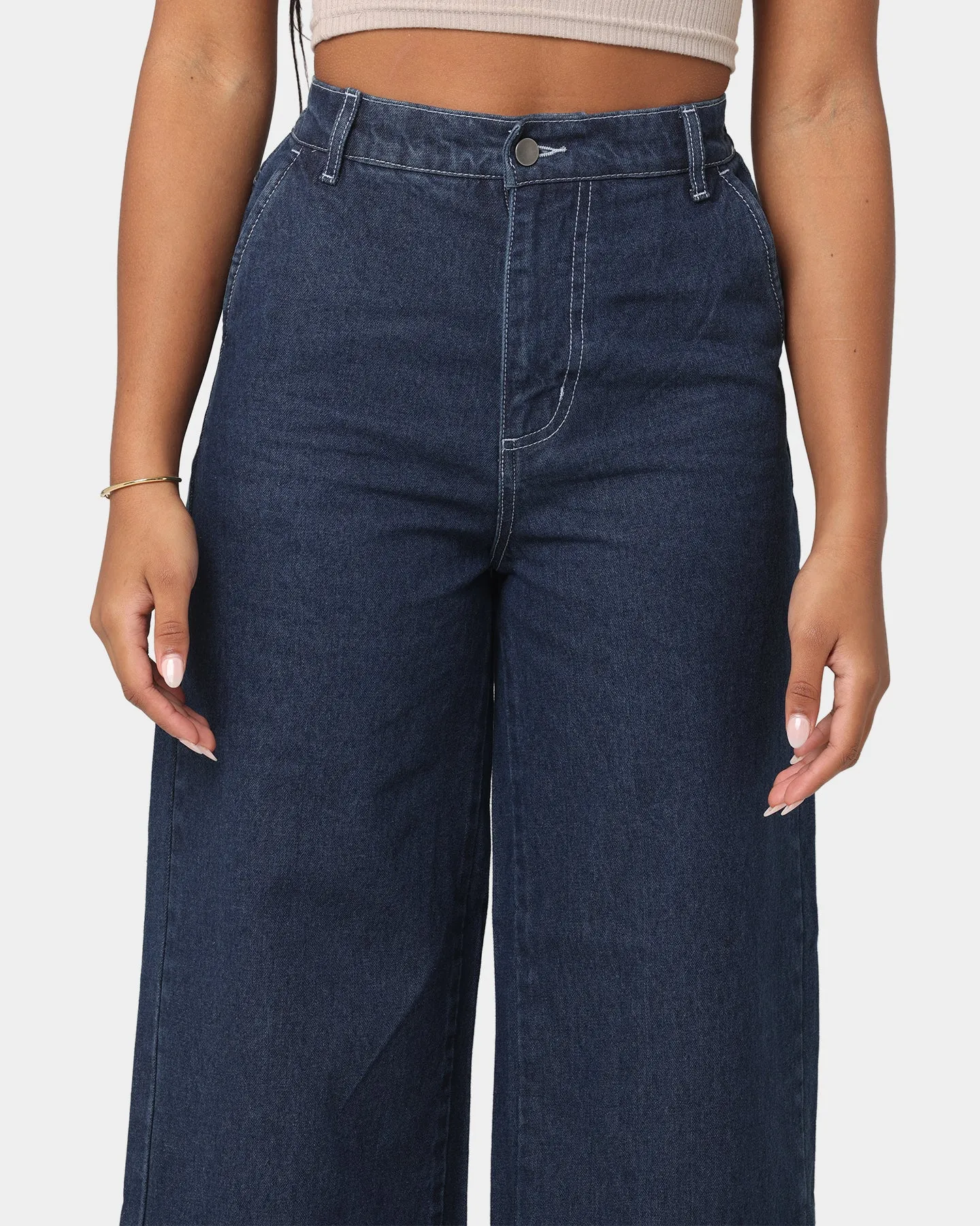 EN ES Women's Elevate Wide Leg Jeans Dark Denim