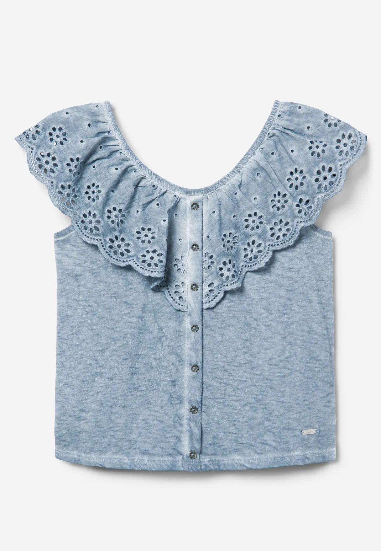 Eyelet Ruffle Tank