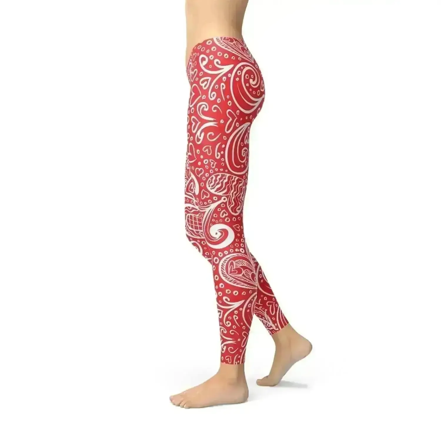 Floral Elegance Activewear Leggings - Size L