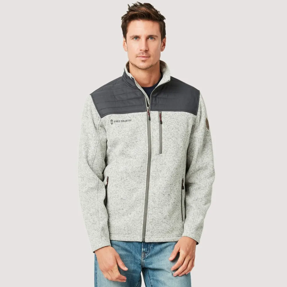 Free Country Mens Frore Sweater Knit Fleece Jacket