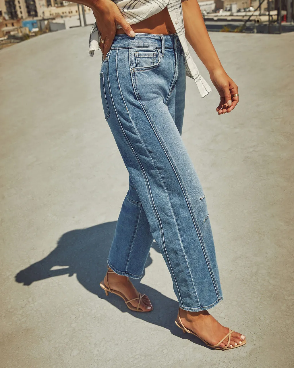 Free Cove High Rise Barrel Jeans