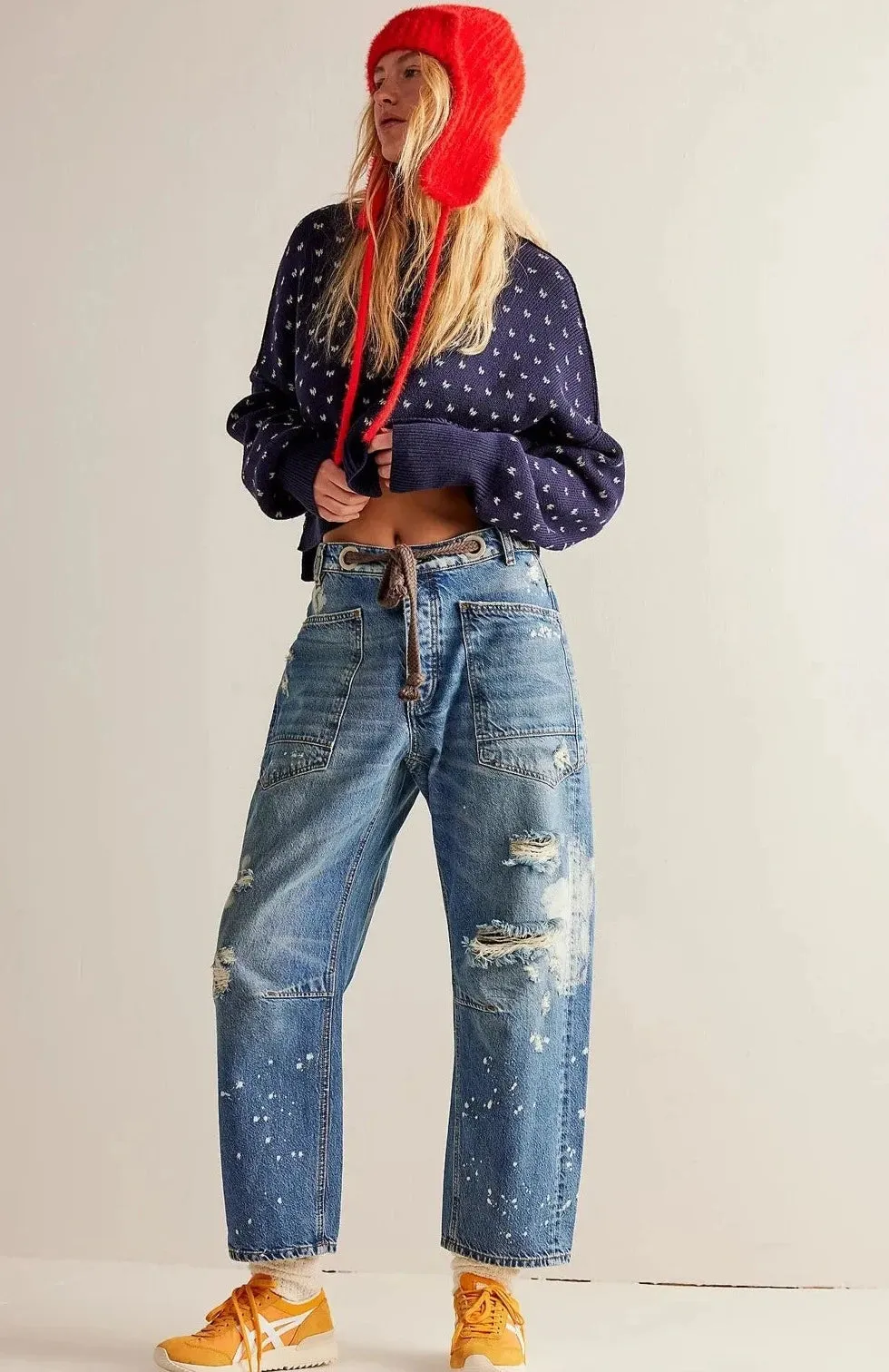 Free People Moxie Pull On Barrel Leg