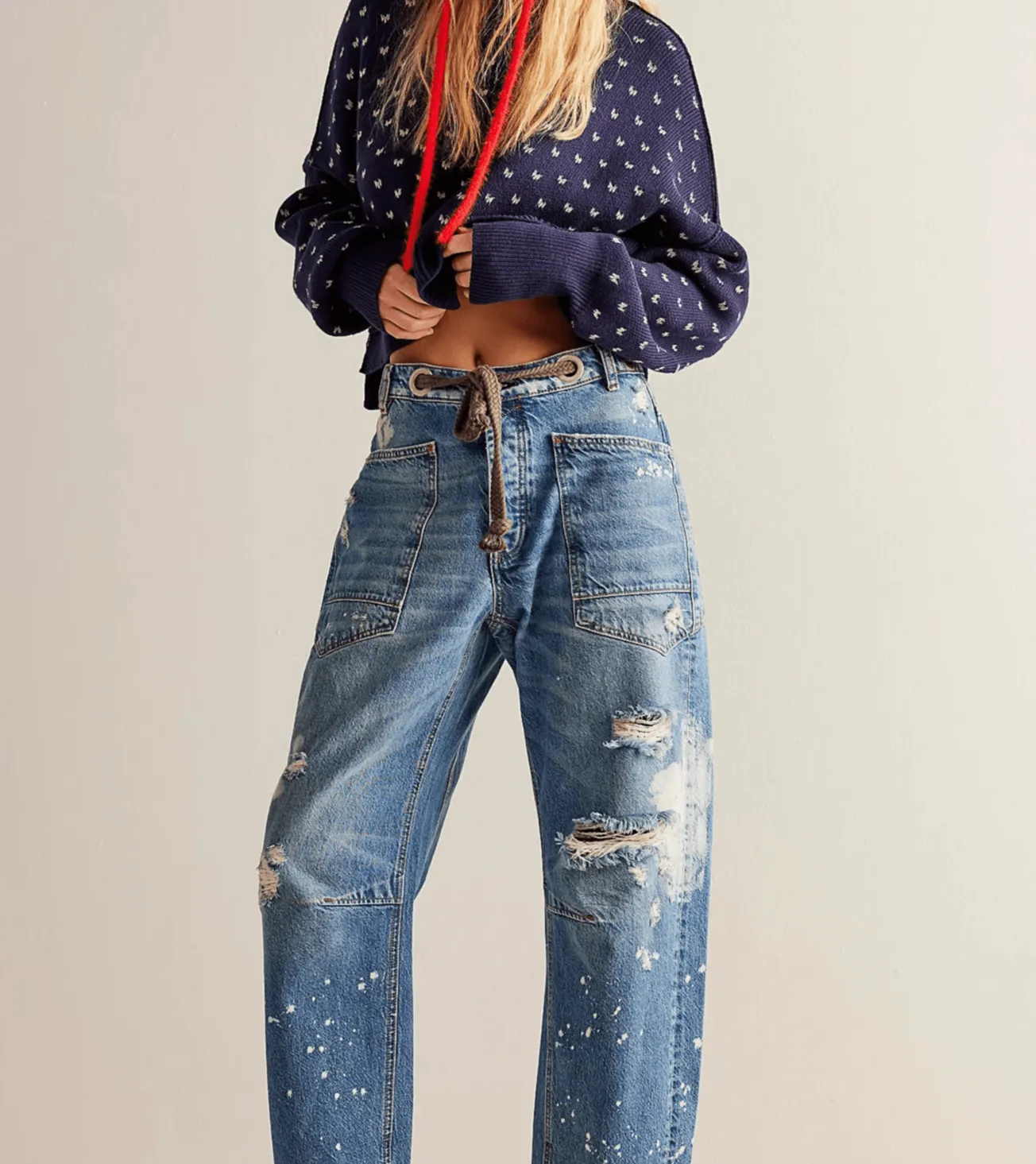 Free People Moxie Pull On Barrel Leg