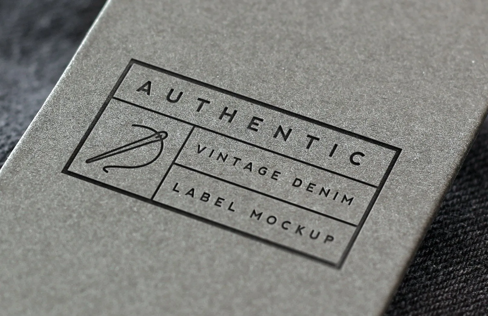 Free Vintage Denim Label Logo Mockup