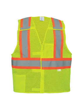 FrogWear® HV High-Visibility Polyester Breakaway Safety Vest - GLO-002BA