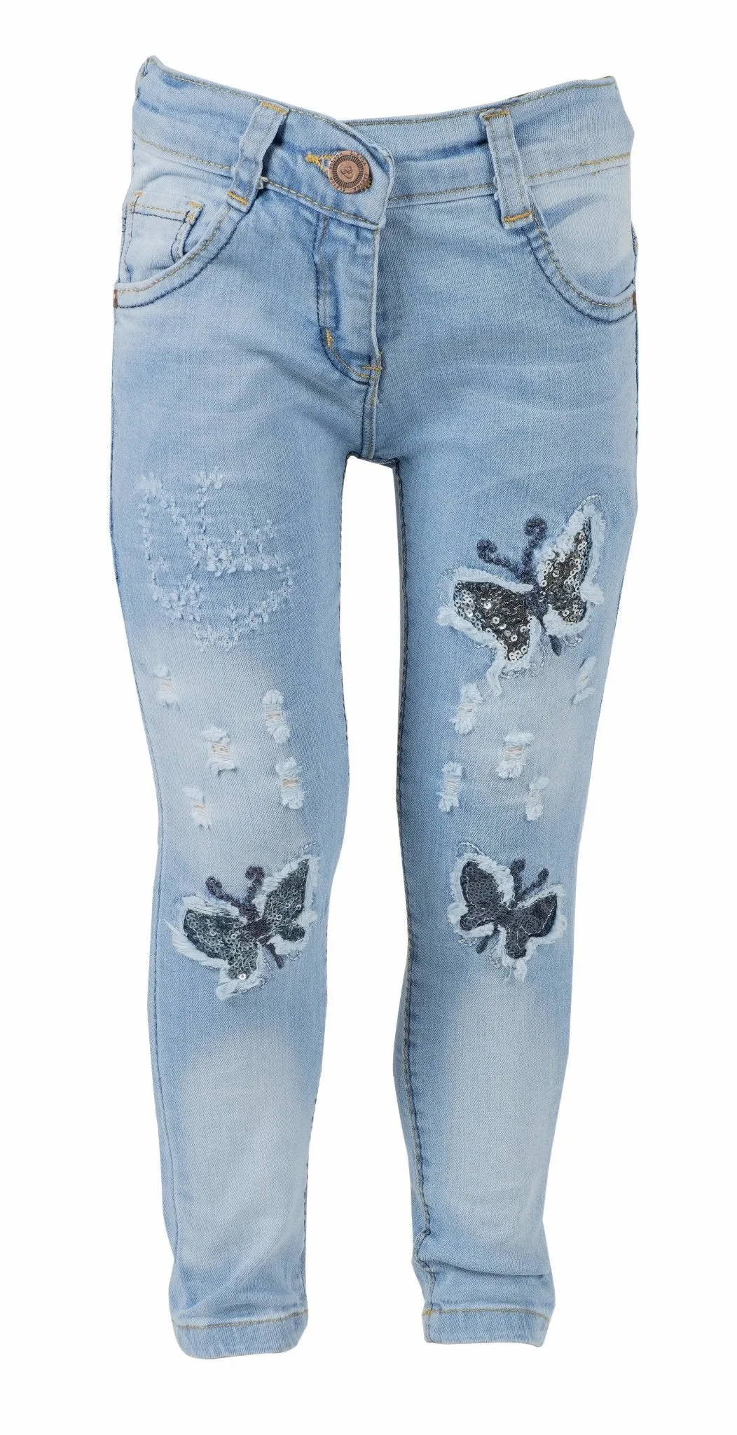 Girls' Butterfly Jeans Black