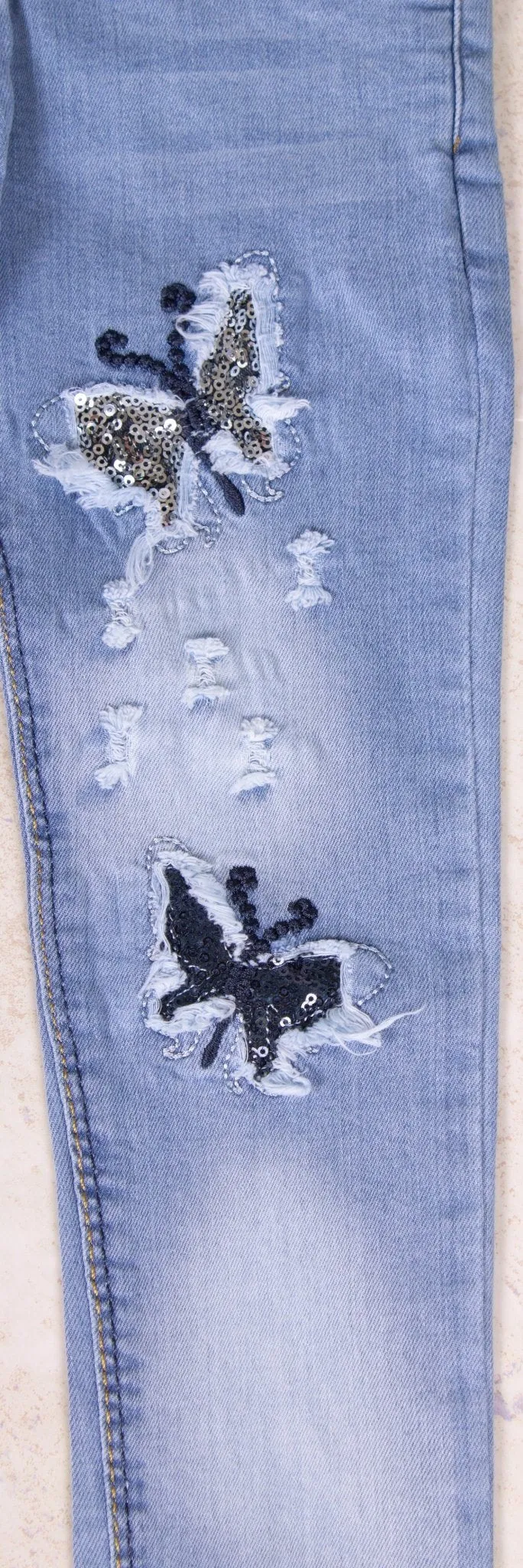 Girls' Butterfly Jeans Black