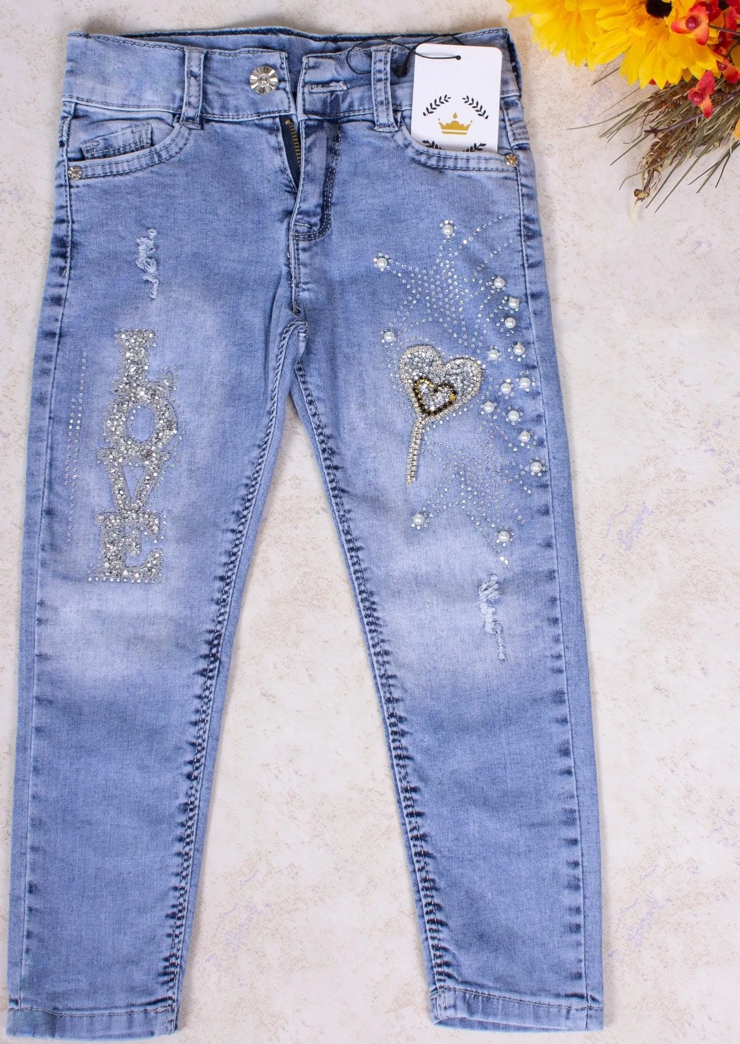 Girls' Heart Jeans