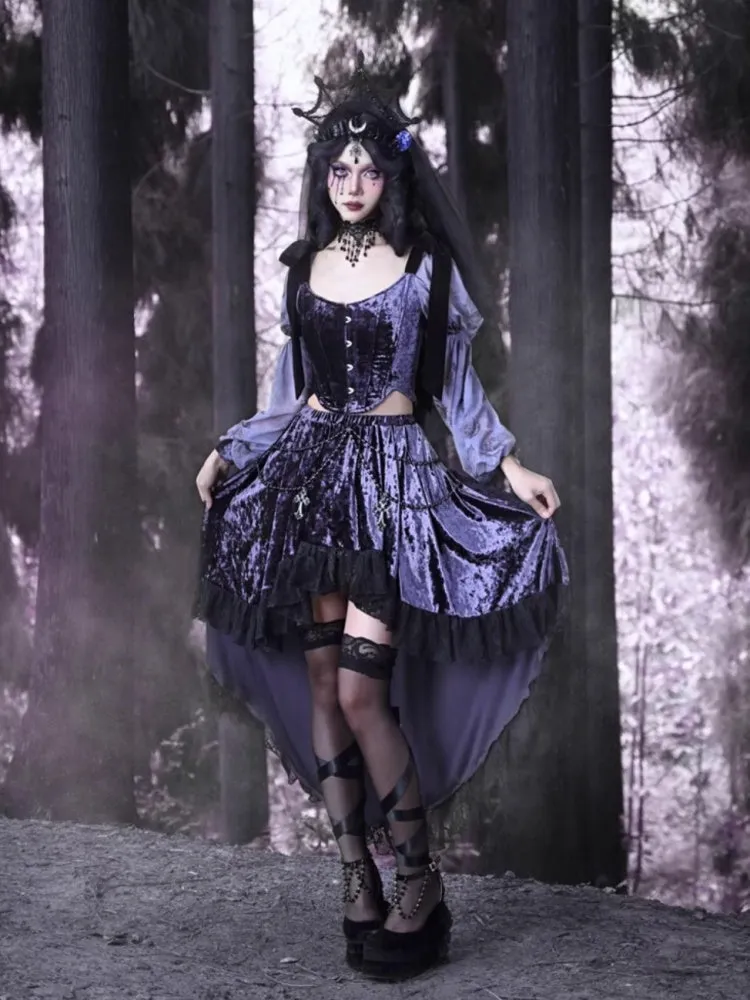 Gothic Layered Lace Skirt