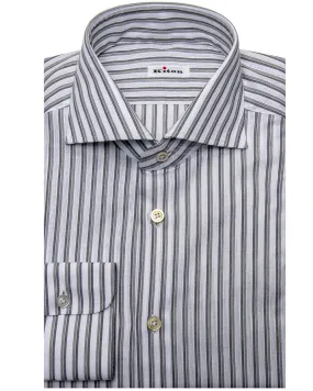 Grey Striped Dress Shirt