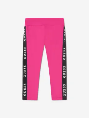 Guess Girls Logo Leggings in Pink