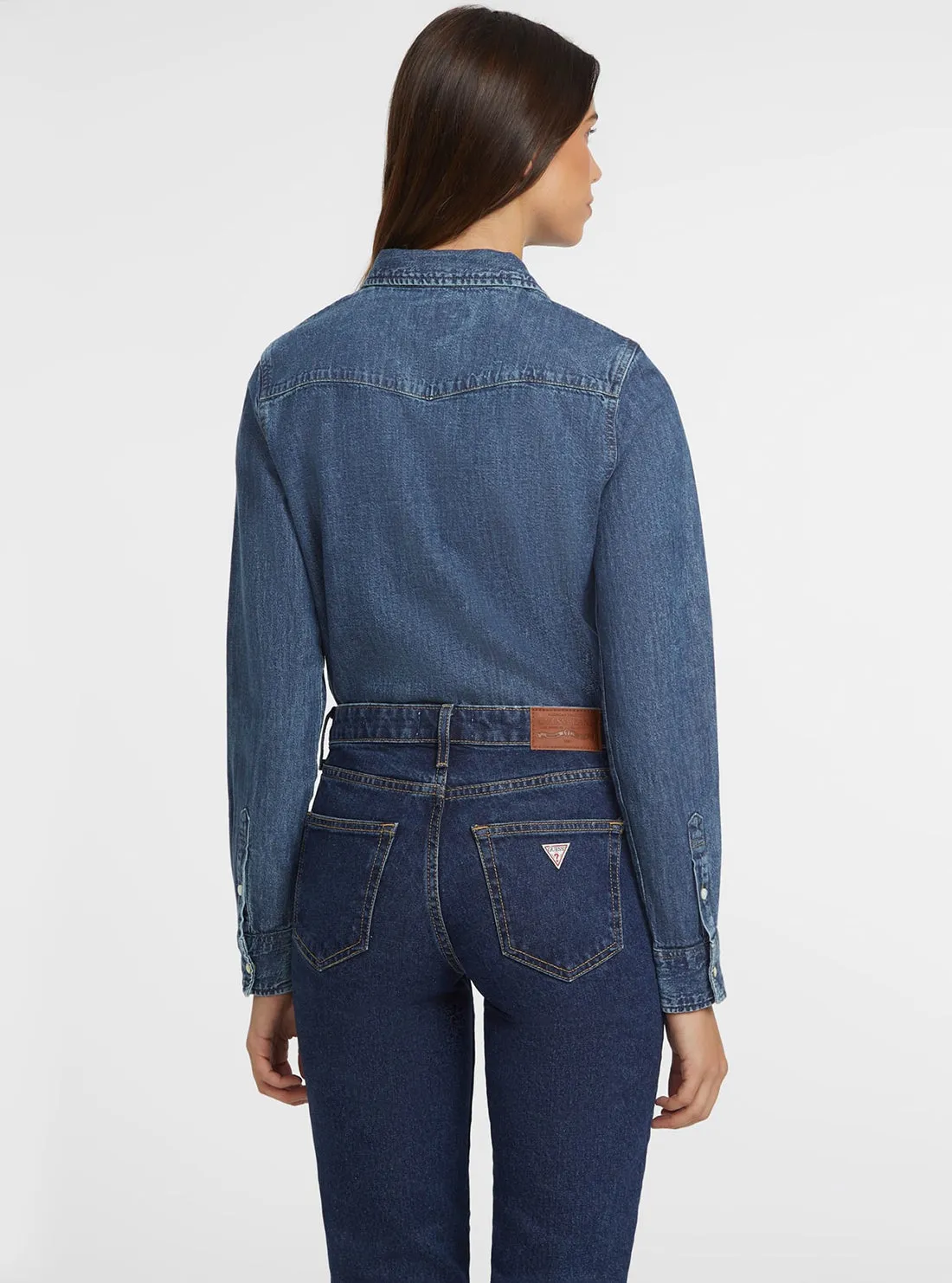 Guess Jeans Blue Slim Denim Shirt