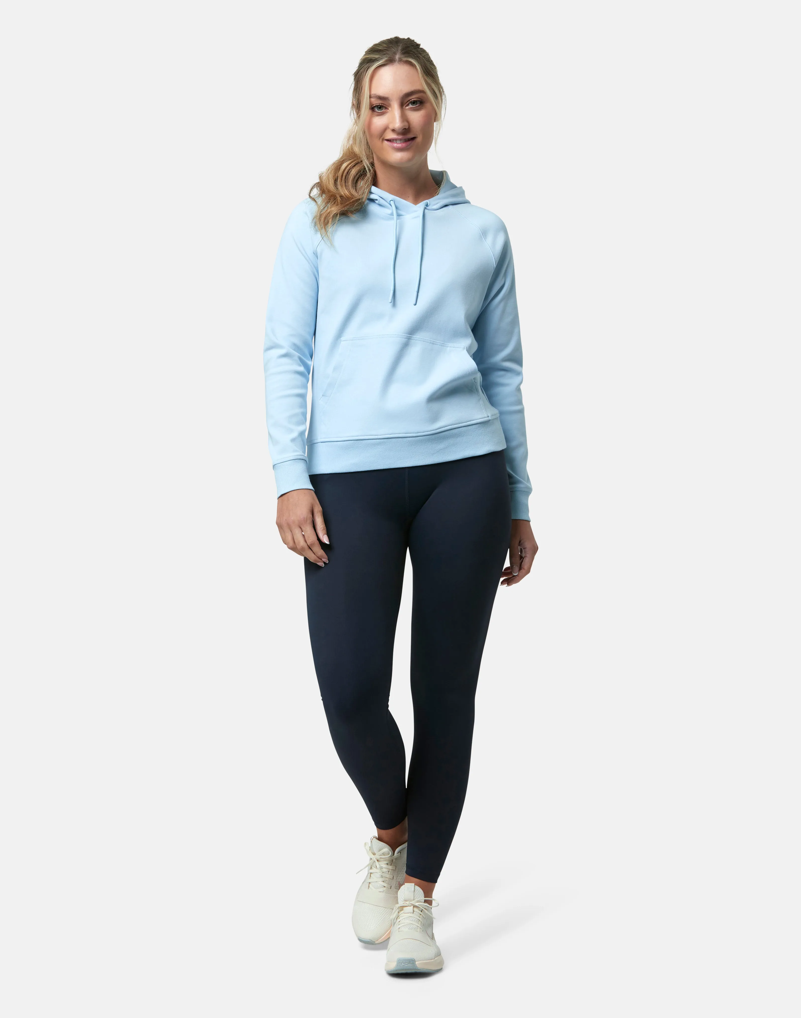 Gym Coffee Chill Pullover Hoodie (Womens) - Baby Blue