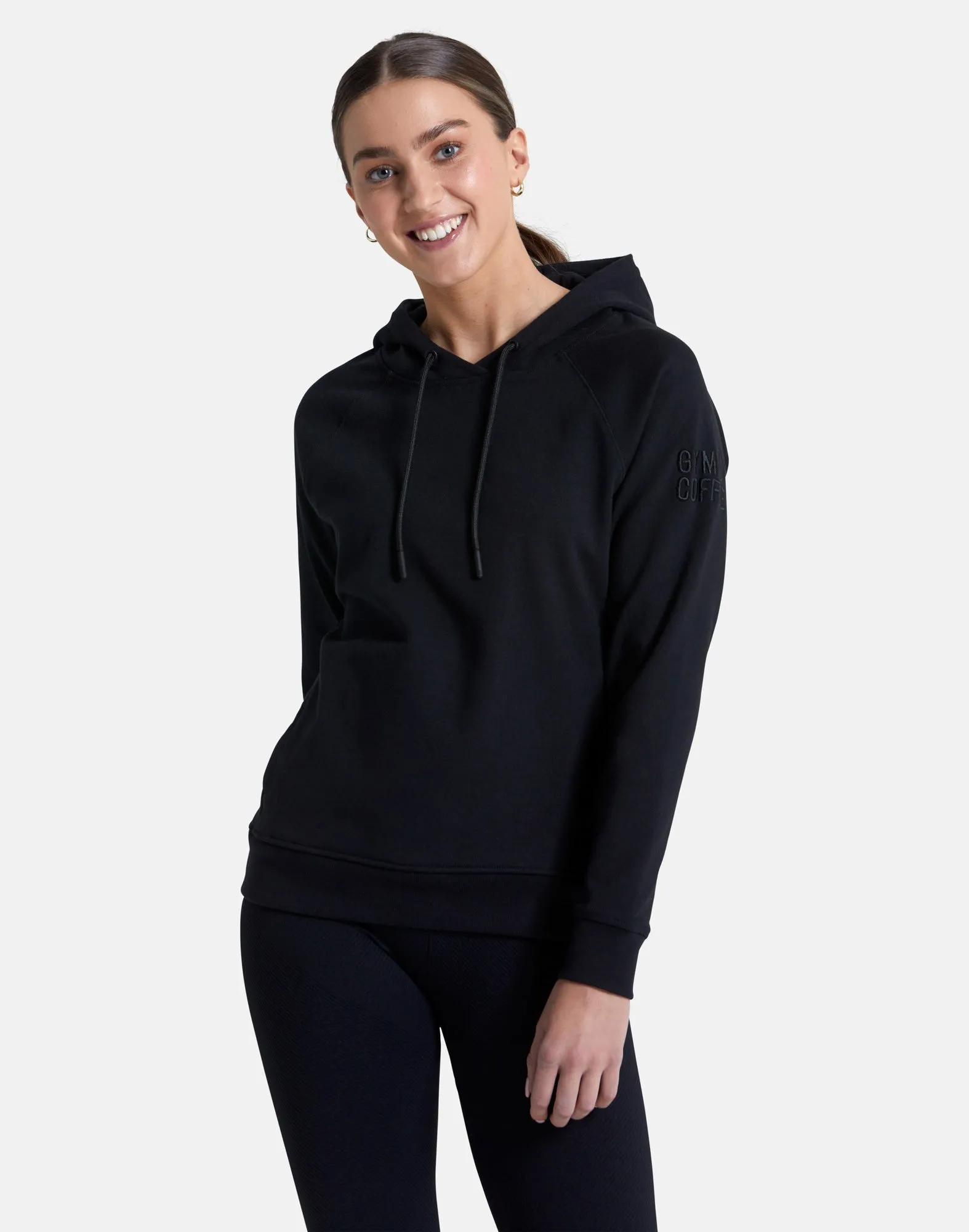 Gym Coffee Essential Hoodie (Womens) - Black