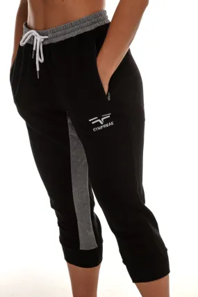 GymFreak Womens Cropped Joggers - Black