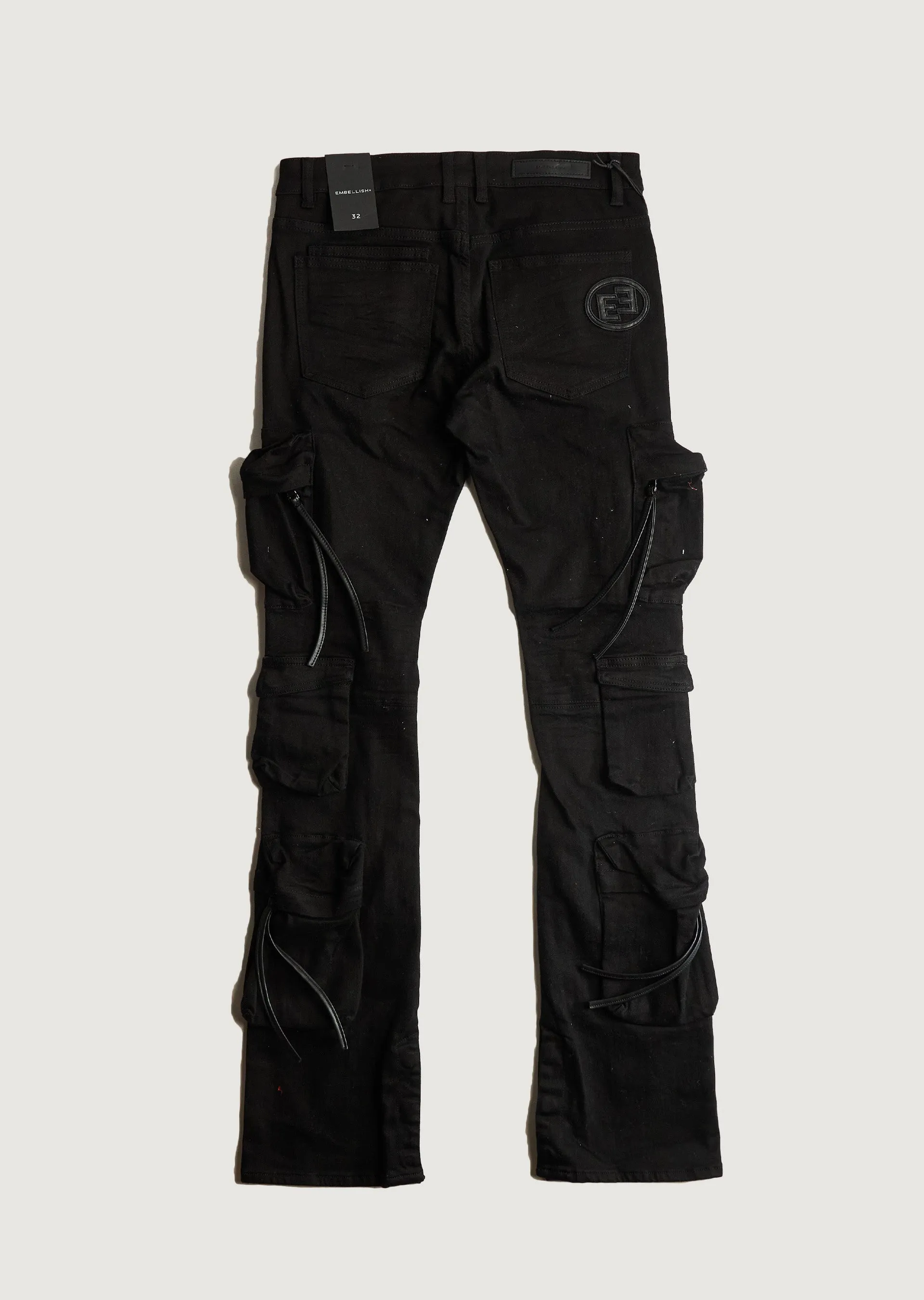 Hawk Flare Cargo Denim (Black)