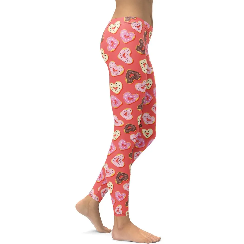 Heart Doughnuts Leggings