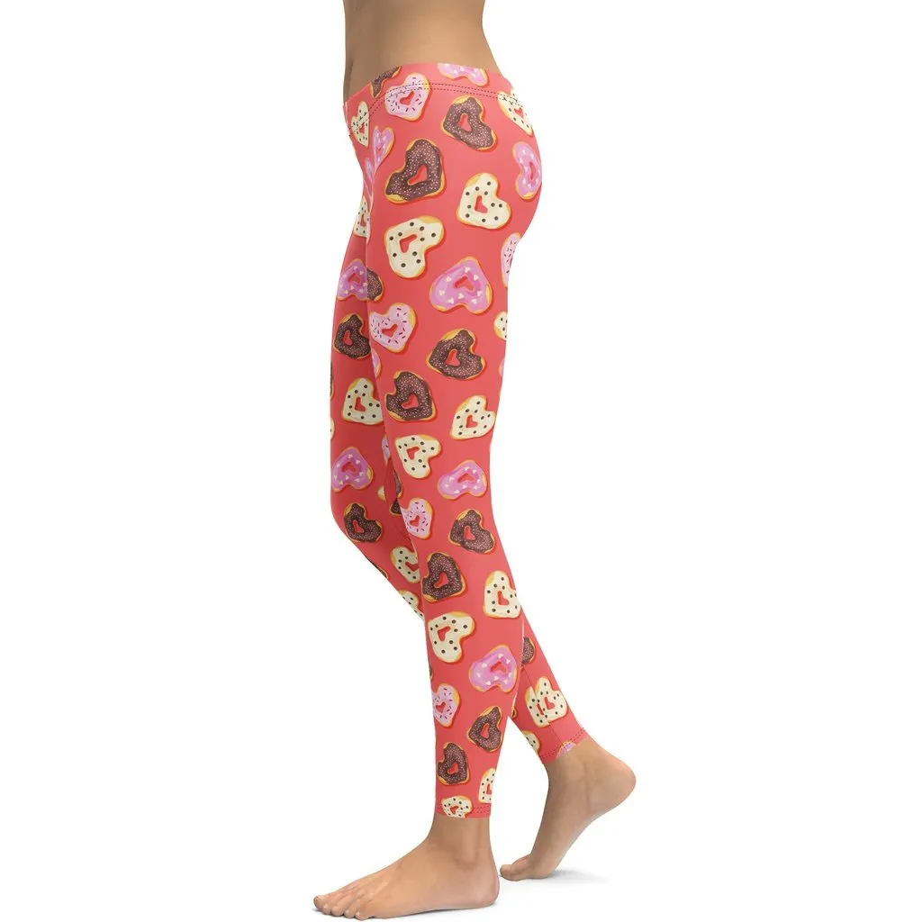 Heart Doughnuts Leggings