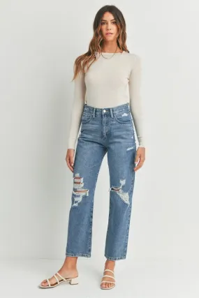 High Rise Dad Jeans Medium Denim