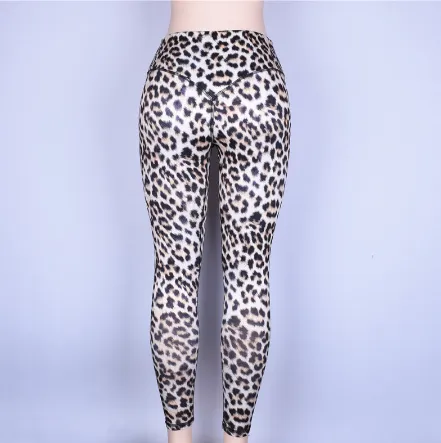 High waist leopard leggings women sportswear fitness clothing athleisure sexy legging activewear pants