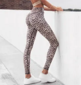 High waist leopard leggings women sportswear fitness clothing athleisure sexy legging activewear pants