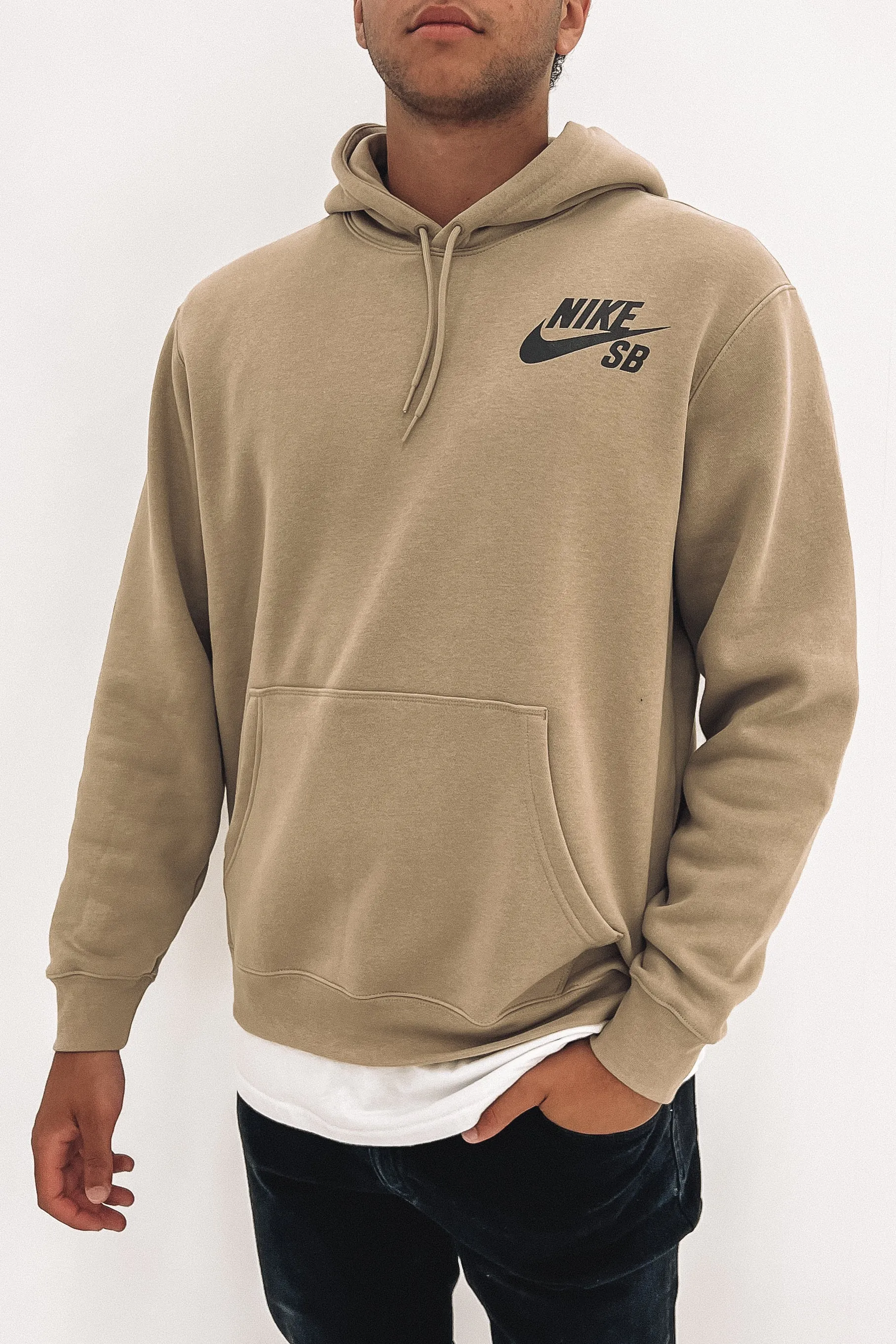 Icon Pullover Skate Hoodie Khaki